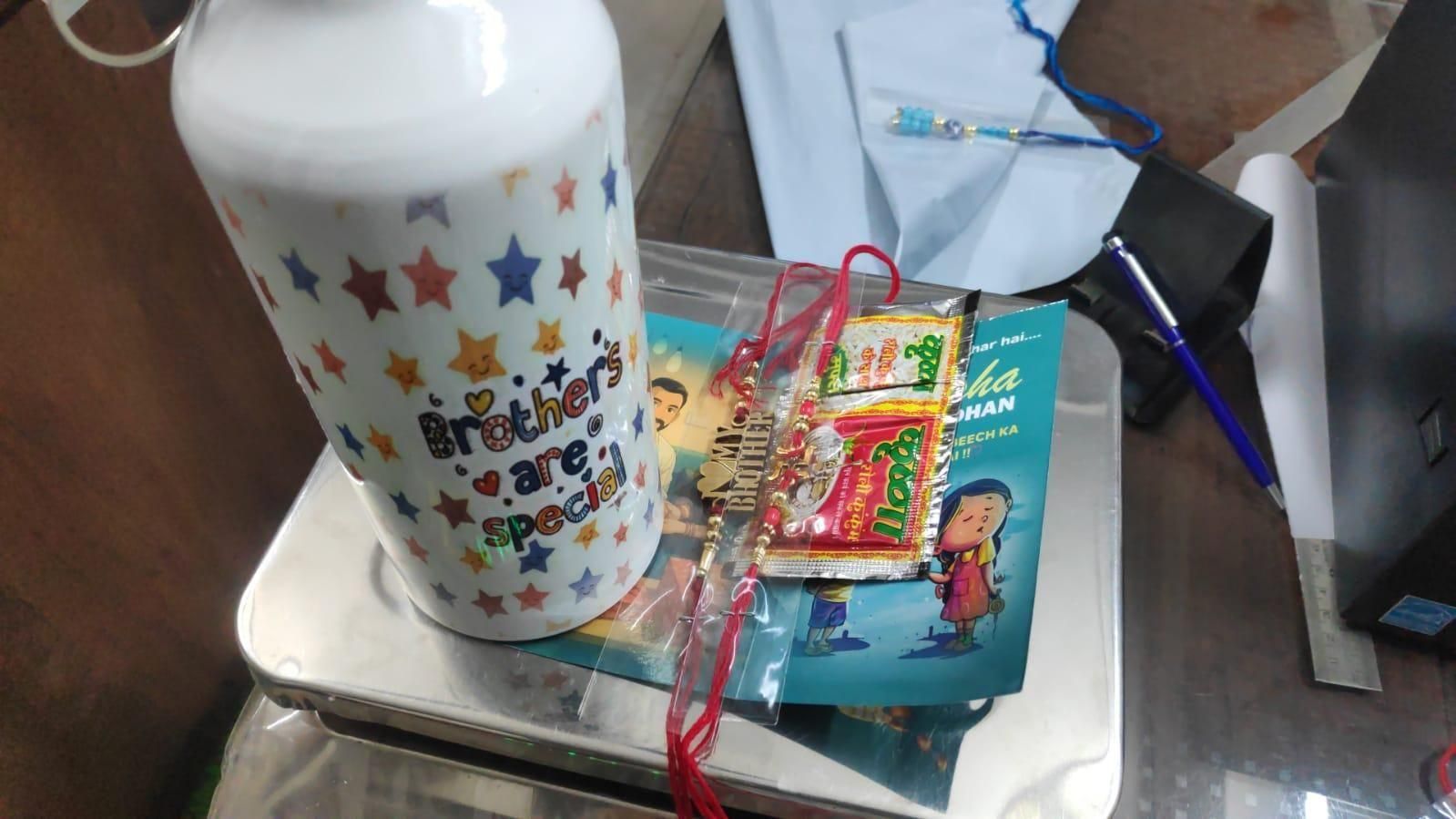 Brother Special Bottle with 2 Rakhis